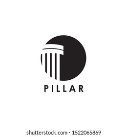 Pillar icon logo design inspiration vector template