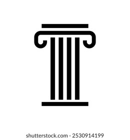 Pillar icon logo design template isolated illustration
