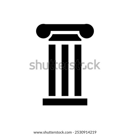 Pillar icon logo design template isolated illustration