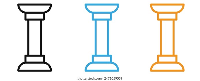 Pillar icon mark in filled style