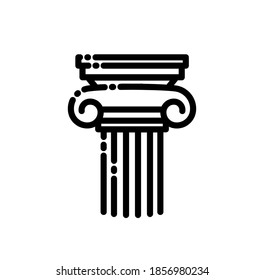 Pillar icon in outline style