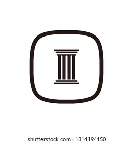 Pillar icon sign symbol