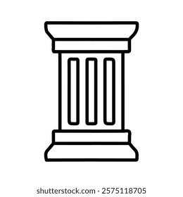 pillar icon Simple outline illustration