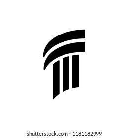 Pillar icon symbol sign vector.