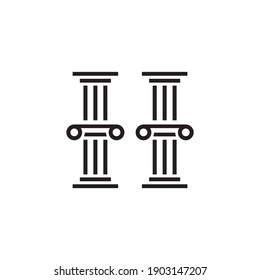 Pillar Icon Symbol Sign Vector