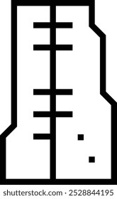 Pfeilsymbol. Dünnes lineares Design einzeln auf weißem Hintergrund