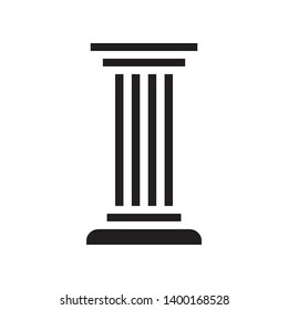 Pillar icon in trendy flat style design. Vector graphic illustration. Suitable for website design, logo, app, and template.  EPS 10.