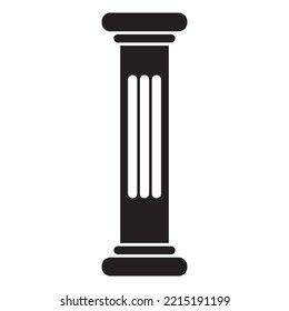  Pillar icon vector design template in black color isolated sign on white background