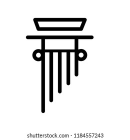 Pillar icon vector. EPS 10.