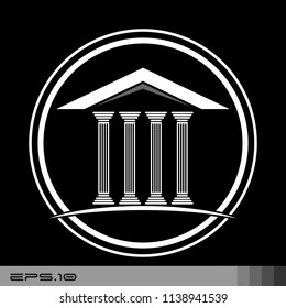 Pillar Icon Vector Gray