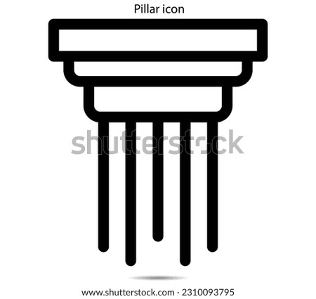 Pillar icon vector illustration graphic on background