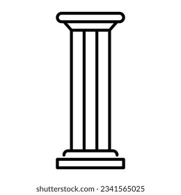 Icono del pilar. Ilustración del vector aislada en fondo blanco
