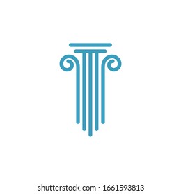 Pillar icon. Vector illustration, Line design template