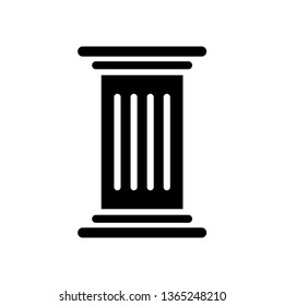 pillar Icon Vector Illustration Logo Template