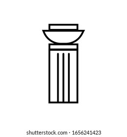 Plantilla de logotipo de ilustración vectorial de icono del pilar para muchos fines. Aislado sobre fondo blanco.