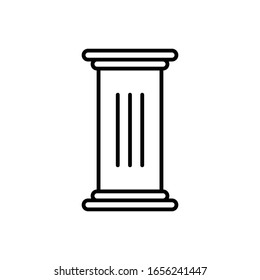 Plantilla de logotipo de ilustración vectorial de icono del pilar para muchos fines. Aislado sobre fondo blanco.