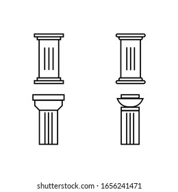Pillar icon vector illustration logo template for many purpose. Isolated on white background.