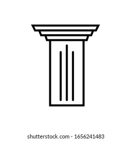Plantilla de logotipo de ilustración vectorial de icono del pilar para muchos fines. Aislado sobre fondo blanco.