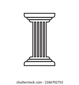 diseño de logotipo de ilustración de vector de icono de pilar
