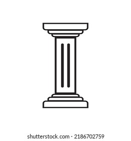pillar icon vector illustration logo design