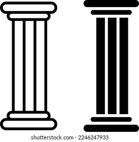 Pillar icon vector illustration logo template Isolated on white background..eps