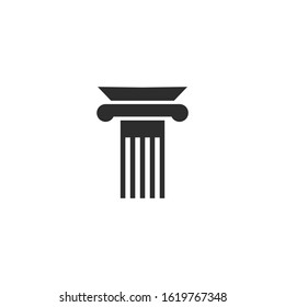 Pillar Icon vector sign isolated for graphic and web design. Pillar symbol template color editable on white background.