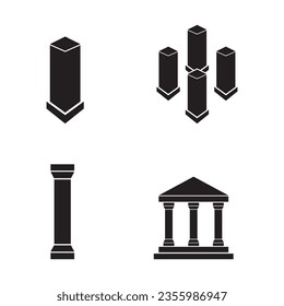 pillar icon vector template illustration logo design