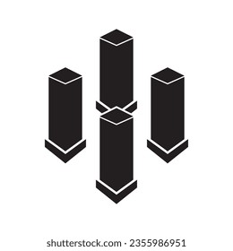 pillar icon vector template illustration logo design