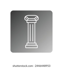 Icono de pilar Ilustración de Plantilla de Vector Diseño de logotipo