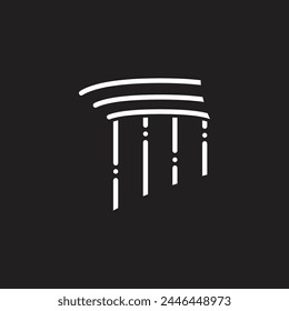 pillar icon vector template illustration logo design