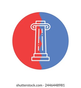 Icono de pilar Ilustración de Plantilla de Vector Diseño de logotipo