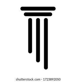 Pillar Icon Vector, Pillar Logo Template für die Illustration der Anwaltskanzlei. Vektor EPS10.