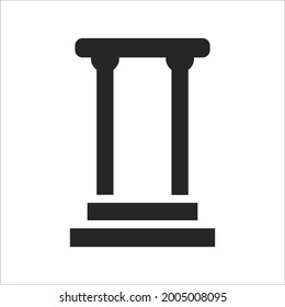 pillar icons symbol vector elements for infographic web