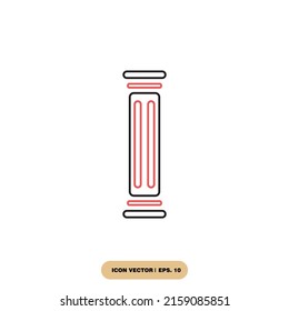 Símbolo de iconos de pilar elementos vectoriales para web infográfica
