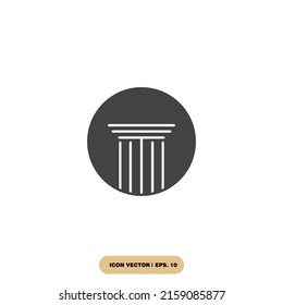 Pillar icons  symbol vector elements for infographic web