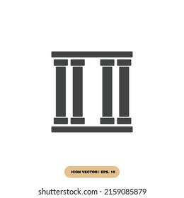Pillar icons  symbol vector elements for infographic web