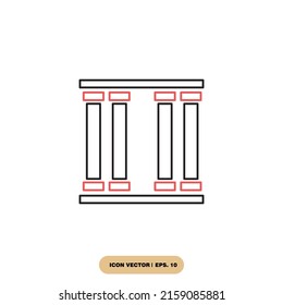 Pillar icons  symbol vector elements for infographic web