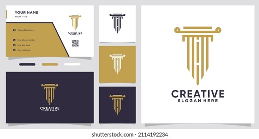diseño del logo de pilar y último i con concepto creativo