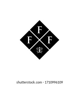 Pillar law, F initial logo template