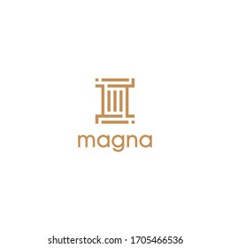 Pillar, law firm, attorney logo design vector template