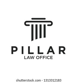 Pillar Law firm business logo design vector