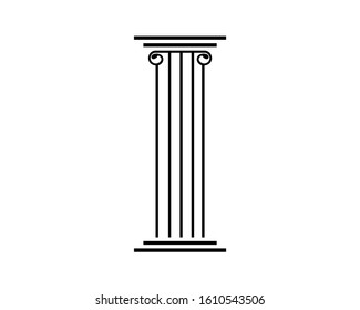 Pillar of Law Firm Icon Vector Logo Template