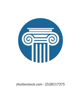 Pillar of Law Firm Icon Vector Logo Template