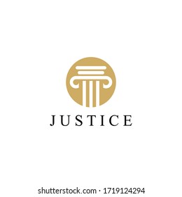 Pilar, bufete de abogados, vectorial de diseño del logo judicial