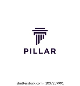 Pillar Law Firm Logo Design Vector