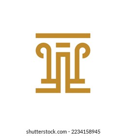 pillar law firm logo design vector sign