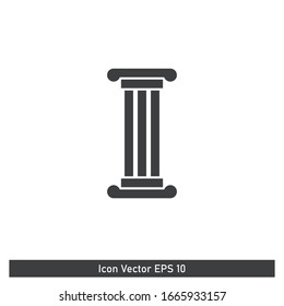 Pillar Law Icon Symbol Design element Logo Template