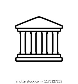 pillar law icon vector template