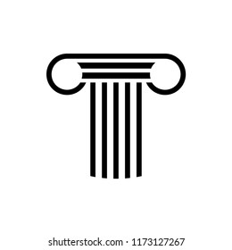 pillar law icon vector template