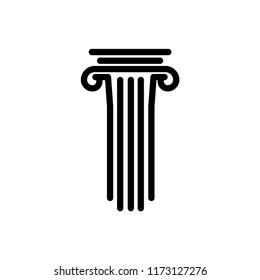 pillar law icon vector template